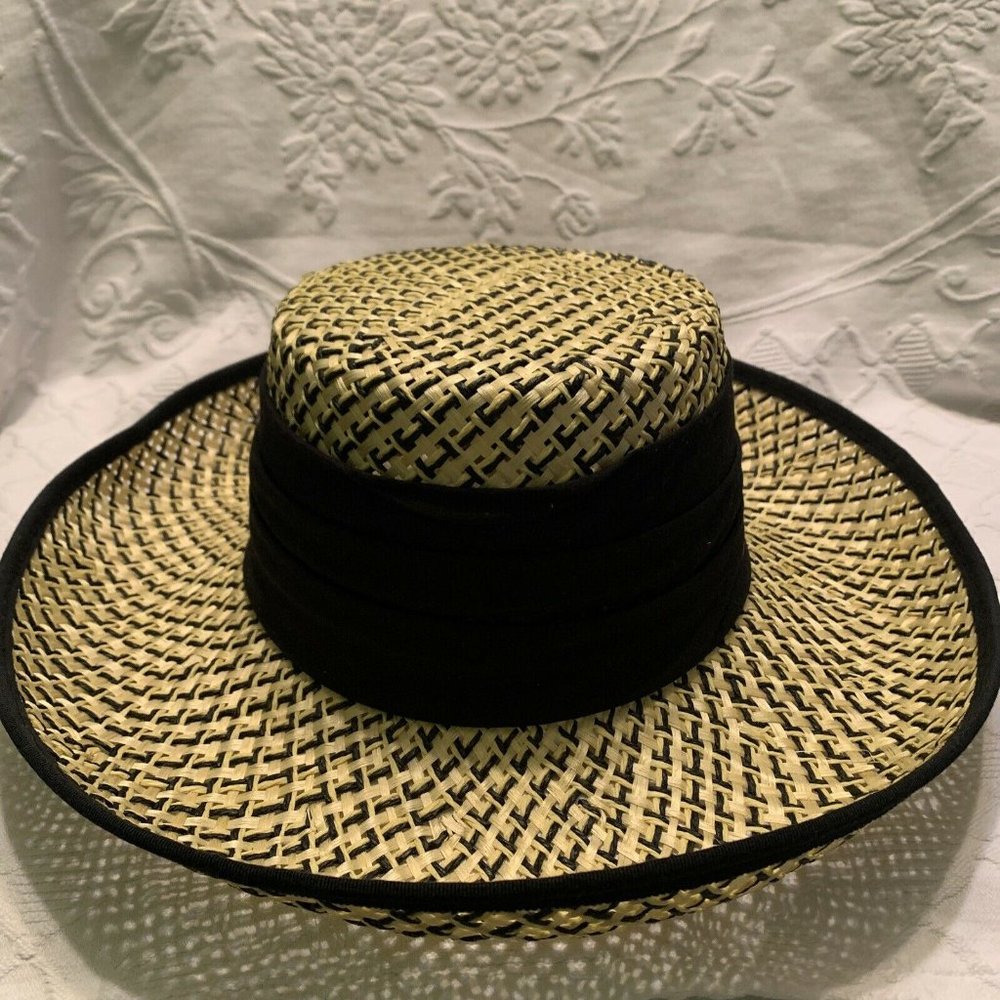 Vintage SONNI SAN FRANCISCO Yellow & Black Hat Made In USA Medium
